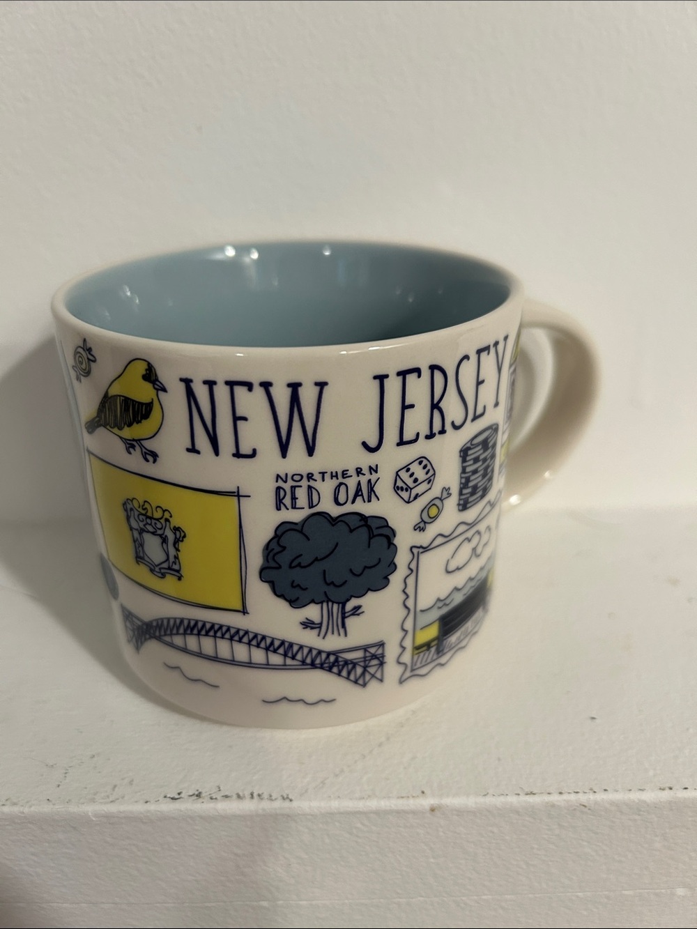 Starbucks Been There Series New Jersey 14oz Travel Souvenir Coffee Mug - Blue